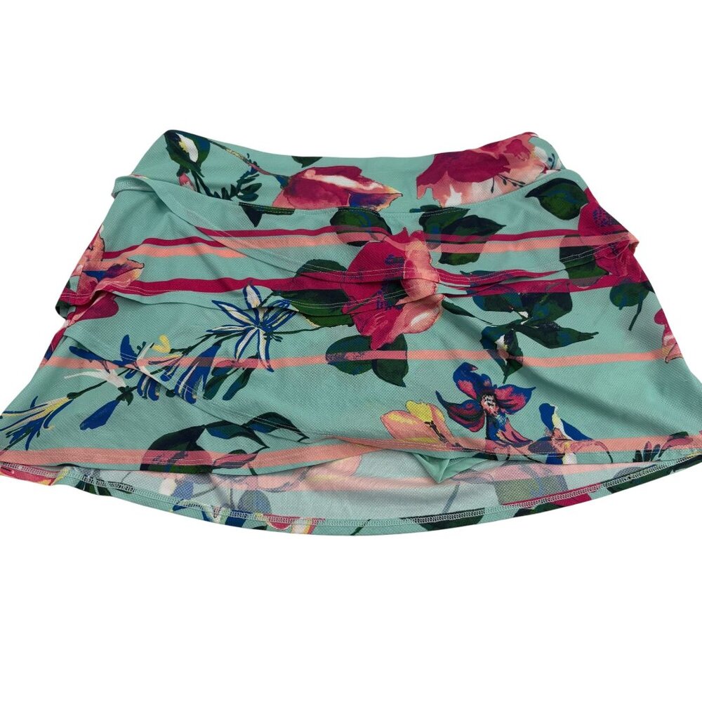 Zelos Floral Print Skort Women's sz Medium Polyester Athletic‎